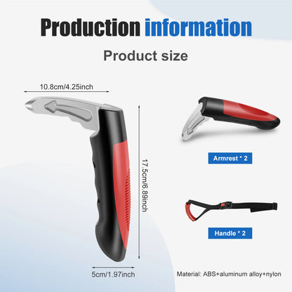 2/4Pcs Car Door Handle for Elderly 2 in 1 Multifunctional Vehicle Support Handles Window Breaker Portable Auto Car Handle Assist