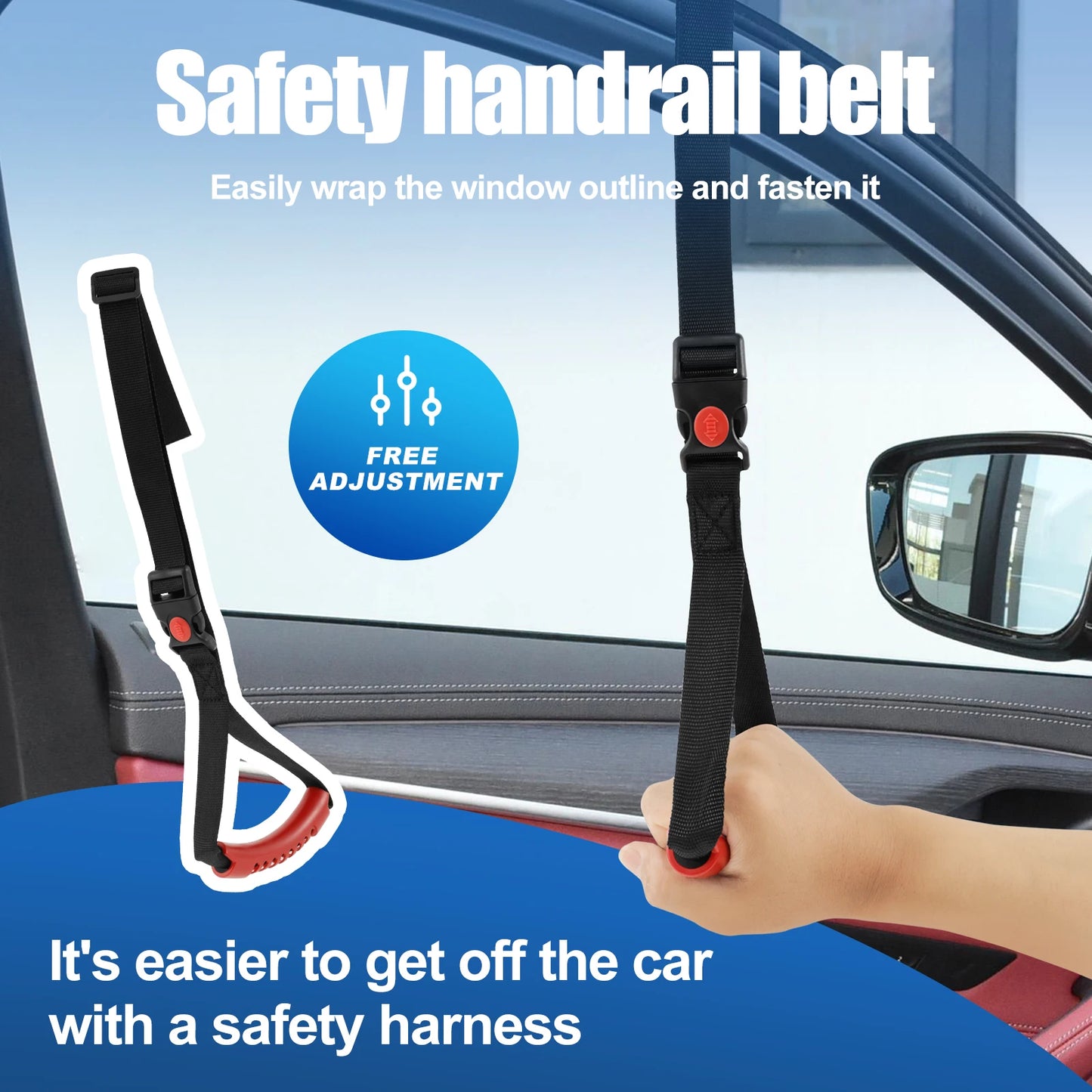 2/4Pcs Car Door Handle for Elderly 2 in 1 Multifunctional Vehicle Support Handles Window Breaker Portable Auto Car Handle Assist